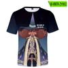 Camiseta Casual de Manga Corta con Estampado de Anime Witch's Dawn 2022 Nuevo Verano Cuello Redondo Deportivo Transfronterizo Al Por Mayor