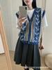 Cardigan Tricotado Colete Jaqueta Design de Nicho Tendência para Mulheres Sobreposição Novo Outono Retrô Versátil Top Moda
