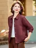 Traje de Outono para Mãe: Novo Casaco Estilo Chinês 2026, Cardigã Casual da Moda, Jaqueta Estilo Nacional para Primavera e Outono para Mulheres de Meia-Idade e Idosas