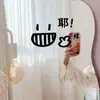 Pegatinas Inglesas Estilo Ins para Uñas, Belleza, Café, Té con Leche, Tienda de Ropa, Baño, Espejo para Selfies, Ventana de Cristal, Pegatinas de Pared