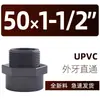 Rosca Macho Externa de PVC Passante Junta de União Passante de Fio Macho Externo de UPVC Cinza Escuro Conexão de União Industrial Química Tubos de Plástico Conexões de Tubo Rosca Macho Externa Passante