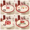 Mantel Redondo Año Nuevo 2026 Modelo Nuevo Impermeable y Resistente al Aceite Mantel Sin Lavado Rojo Festivo Antideslizante Mantel Protector de Mesa