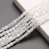 6mm porcelana Jade AB cor plana buraco quadrado pingente diy acessórios de jóias artesanais colar pulseira frisada material