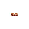 Anillo Vintage Rojo Glaseado Ankara para Mujer, Diseño Único, Anillo Ajustable para Dedo Índice, Accesorio de Anillo Versátil de Moda de Lujo Ligero