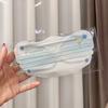 Máscara em Formato de Borboleta Verão Fina à Prova de Vento Feminina de Aparência Elegante Mostra o Rosto Proteção Pequena para Olhos Flor Dourada Estampa Fofa Respirável