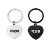 Llavero transfronterizo más vendido llavero de acero inoxidable placa de identificación se puede grabar con láser metal accesorios DIY logo publicitario