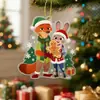 Zootopia-Tema Judy e Nick Casal Fofo Acrílico Pendente de Carro Enfeites de Natal