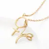 Joyas Transfronterizas Europeas y Americanas Nuevo Comercio Exterior Día de la Madre Moda Personalidad Cruz Dorada Tulipán Colgante Collar Mujeres