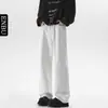 Pantalones Enbu Estilo Americano Marca de Moda Pantalones Casuales para Hombre, Estilo Callejero Primavera y Otoño Lavados Acampanados de Pierna Ancha Versátiles Largos para Hombre