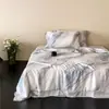 Edición de mostrador 20% Seda Hilo 60 Tencel de Lenzing Juego de Cama de Verano de Cuatro Piezas Lyocell Seda Helada Refrescante Colcha de Verano