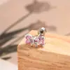 Brincos Hensen Personalizados Fofos de Laço Pequeno para Meninas Parafusos de Duas Pontas de Alto Padrão Pregos de Titânio para Osso da Orelha