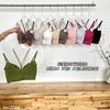 Sutiã Envolvente Costas Lindas com Bojo Fixo e Anel de Coração Ajustável para Mulheres Usarem por Fora Camisete Sexy para Usar por Baixo Top Sexy