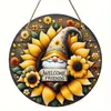 Atmósfera Festiva Transfronteriza Decorativa Señales de Madera Colgantes Festivos para el Hogar Señales Redondas Señales Decorativas para Puerta