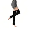 Calcetines largos blancos hasta la rodilla transfronterizos para mujer, calcetines de terciopelo de alta elasticidad hasta la rodilla, calcetines de longitud media para mujer ligeramente compresivos adelgazantes