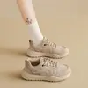 Tênis Chunky Estilo Coreano para Mulheres Primavera e Outono 2026 Estudante Esportes Corrida Casual Street Style Versátil Tênis Brancos Sapatos de Malha