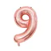 Globo Digital de Papel de Aluminio de 40 pulgadas Forma de Set de Cumpleaños Suministros de Decoración para Fiestas Globos con Números de Cumpleaños Venta al por Mayor