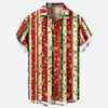 Camisa Informal de Manga Corta Suelta y Moderna para Hombre con Estampado de Corazón Estilo Nuevo Transfronterizo para el Día de San Valentín Sin Bolsillos