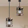 Comercio electrónico transfronterizo Amazon Zhongshan iluminación araña de madera maciza hierro forjado estilo americano iluminación restaurante dormitorio estudio colgante