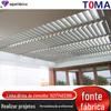 600 Fornecimento de Fábrica Guarda-sol Outdoor Shuttle Elétrico Asa Louver Elétrico Manual Fixo Réplica de Alumínio