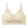 Roupa íntima feminina com botões frontais estilo chinês, estampa em relevo, push-up, sem costura, tamanho grande, sutiã esportivo, anti-queda, respirável, sutiã que retrai o peito