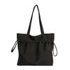 Bolso de hombro estilo coreano con diseño de nicho para mujer, versátil, informal, de color sólido, con cordón, para estudiantes universitarios, a la moda.