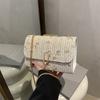 Bolso Pequeño de Paja Tejida con Cierre Suave y a la Moda para Mujer 2024 Primavera Nuevo Versátil Ins Bolso Cruzado Textura Bolso Cuadrado Pequeño
