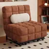 Cama Sofá Dobrável Retro Cor Creme Uso Duplo Sala de Estar Multifuncional Preguiçoso Sofá Cama Duplo Tudo-em-Um