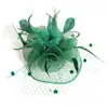Chapéu Topper Pequeno de Pena para Noiva Europeia e Americana Acessórios de Cabelo Festa do Chá Festival de Corridas de Cavalo Malha Retro Flor de Cabeça Cruzada Bola