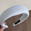 Diadema de Tela Vaquera Lavada Vintage Aro para la Parte Superior Alta de la Cabeza Lazo Simple de Puntos Polka Accesorios para el Cabello para Salir