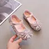 Zapatos de Princesa Elegantes con Pedrería para Niñas Zapatos Brillantes de Cristal Nuevo Estilo Primavera/Otoño 2026 Zapatos Pequeños de Cuero para Niñas Zapatos Únicos para Actuación