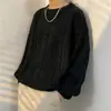 Suéter Nuevo para Hombre, Cuello Redondo, Corte Holgado, Marca de Moda, Prendas de Punto Retro Otoño e Invierno, Estilo de Hong Kong, Suéter de Punto Casual a la Moda