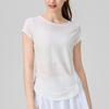 Blusa de ioga verão fina secagem rápida roupas de ioga top feminino camiseta de manga curta esportes fitness costas bonitas soltas corrida