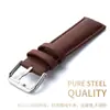 Correa de Reloj al por Mayor de Fábrica Correa de Reloj Suave Lisa de Cuero Genuino Hebilla de Pin Reloj para Hombre Accesorios para Reloj