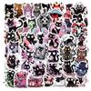 50 pegatinas de grafiti de gato de Halloween, pegatinas de dibujos animados para equipaje, cuaderno, taza de agua, pegatinas impermeables, regalos de fiesta