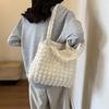 Bolso de mujer casual plisado portátil de moda de gran capacidad 2024 Verano para ir al trabajo, texturizado, de hombro, axila, bolso tote