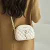 Bolsas de Viaje de Moda al por Mayor para Otoño e Invierno para Mujer, Bolso Pequeño de Hombro de Alta Gama Estilo Fragante Color Sólido Rombo para Mujer, Bolso Cruzado