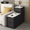 2026 nuevo modelo gabinete lateral de sofá con panel de roca de madera maciza, mesa auxiliar de partición de sala de estar de alta gama, mesa de centro pequeña de lujo ligero de alta gama