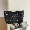 Bolso de Hombro Único de Gran Capacidad de Moda Bolso de Mano Casual para Viajes Cotidianos Nuevo Estilo Otoño 2026 Color Bloque de Color de Nicho Bolso Tote de Lunares