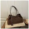 Bolso de Mano de Hombro Único Estilo Perezoso de Moda Personalizado para Mujer 2025 Moda Retro Estampado de Leopardo Nuevo Estilo Otoño e Invierno