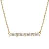 N0167 Nuevo Collar Recto de Diamantes Europeo y Americano Moda Femenina Colgante de Circonita Cadena para Clavícula Regalo para Novias Joyería