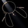 Cadena de pecho con forma de serpiente de diamantes completos de nueva moda transfronteriza, cadena corporal sexy para mujer europea y americana sin perforación, cadena para pezón sexy