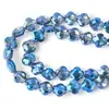 Cuentas de cristal de vidrio con forma de trébol de cuatro hojas de 6/8 mm, galvanizadas, para joyería DIY, ropa, pendientes, collares, colgantes, accesorios de material hecho a mano