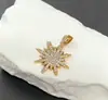 Joias Artesanais DIY Personalizadas de Alto Padrão para Comércio Exterior Transfronteiriço Acessórios de Pingente Micro-Incustados de Zircônia de Cobre Colar de Trevo de Quatro Folhas