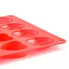 Bandeja de Hielo de Silicona de 16 Piezas Molde para Chocolate Oso Corazón Redondo Forma de Concha Mini Molde para Pastel