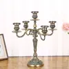 Suporte de Velas Estilo Europeu com Uma, Três ou Cinco Cabeças, Suporte de Velas de Haste Longa para Casamentos, Jantares à Luz de Velas, Hotéis, Aniversários e Decoração de Casa