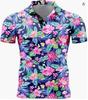 2024 Roupas Masculinas 3DPOLO com Logotipo Impresso Fábrica Cabelo Liso Amazon Cross Border Camisas POLO Casuais Masculinas e Femininas