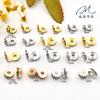 Oro de 18 quilates microincrustaciones capa única doble capa rueda circón cerdo intestino grueso agujero grande cuentas diy pulsera collar accesorios