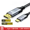 USB tipo-c para hdmi cabo de conversão Tipo c para HDMI patch cord 4K60HZ1,8 m