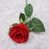 Rosa Artificial Haste Única Rosa Redonda Pequena Flor Artificial Flor Falsa Flor de Casamento Decoração para Casa Fotografia Flor