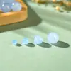 Cuentas redondas de vidrio de gelatina de 4-10 mm, imitación de jade, cuentas sueltas, accesorios para pulseras, collares, joyería, cuentas para manualidades y joyería hecha a mano